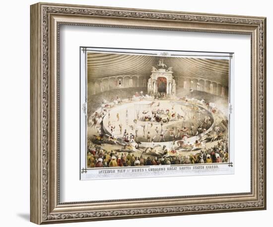 Interior View of Howes and Cushing's Great United States Circus Poster-null-Framed Giclee Print