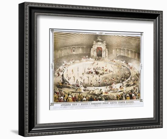 Interior View of Howes and Cushing's Great United States Circus Poster-null-Framed Giclee Print