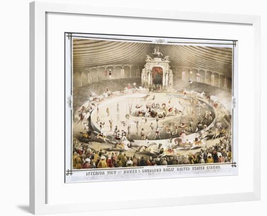 Interior View of Howes and Cushing's Great United States Circus Poster-null-Framed Giclee Print