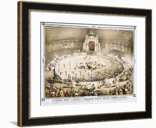 Interior View of Howes and Cushing's Great United States Circus Poster-null-Framed Giclee Print