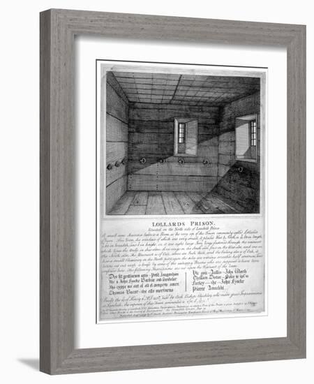 Interior view of Lollards Prison in Lambeth Palace, London, 1791-Anon-Framed Giclee Print