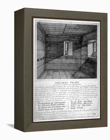 Interior view of Lollards Prison in Lambeth Palace, London, 1791-Anon-Framed Premier Image Canvas