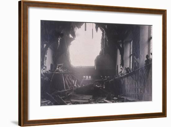 Interior View of Middle Temple Hall, City of London, after an Air Raid, C1941-null-Framed Photographic Print