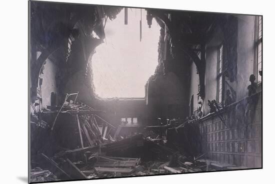Interior View of Middle Temple Hall, City of London, after an Air Raid, C1941-null-Mounted Photographic Print