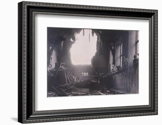 Interior View of Middle Temple Hall, City of London, after an Air Raid, C1941-null-Framed Photographic Print