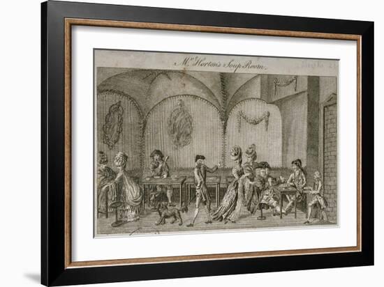 Interior View of Mr Horton's Soup Room, Cornhill, City of London, 1770-null-Framed Giclee Print