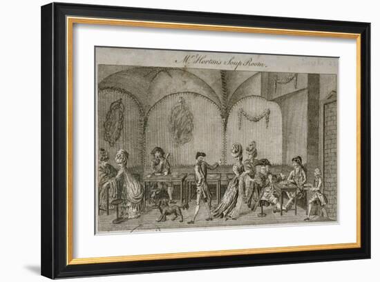 Interior View of Mr Horton's Soup Room, Cornhill, City of London, 1770-null-Framed Giclee Print
