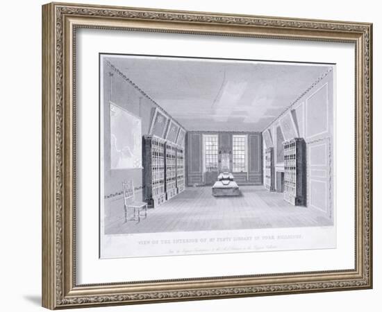 Interior View of Mr Pepys' Library in York Buildings, Westminster, London, C1670-R Cooper-Framed Giclee Print