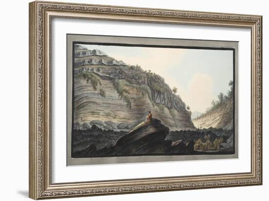 Interior View of One of the Deepest Hollow Ways Cut by the Torrents of the Rain Water on the Flanks-Pietro Fabris-Framed Giclee Print