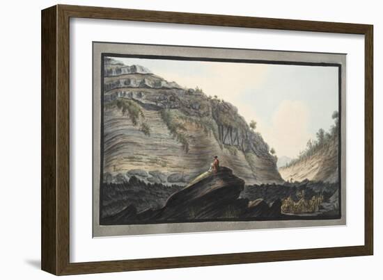 Interior View of One of the Deepest Hollow Ways Cut by the Torrents of the Rain Water on the Flanks-Pietro Fabris-Framed Giclee Print