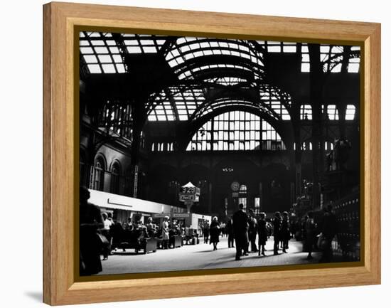 Interior View of Penn Station-Walker Evans-Framed Premier Image Canvas