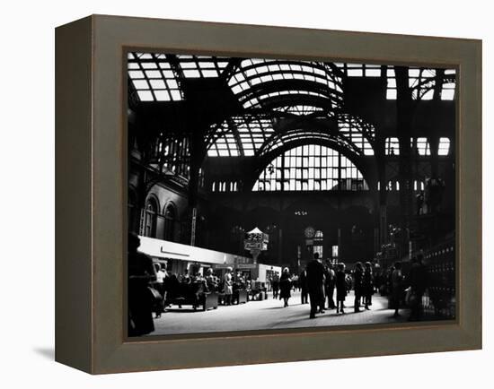 Interior View of Penn Station-Walker Evans-Framed Premier Image Canvas