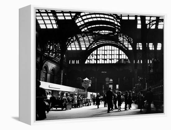 Interior View of Penn Station-Walker Evans-Framed Premier Image Canvas