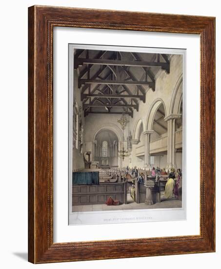 Interior View of St Leonard's Church, Bromley-By-Bow, London, C1860-George Hawkins-Framed Giclee Print