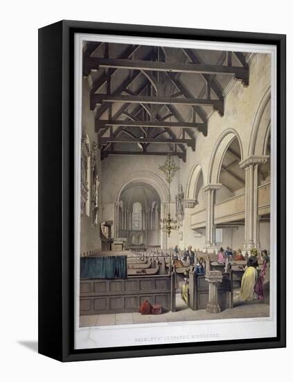 Interior View of St Leonard's Church, Bromley-By-Bow, London, C1860-George Hawkins-Framed Premier Image Canvas