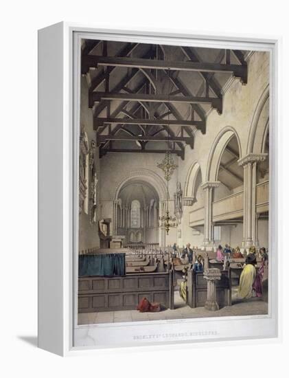 Interior View of St Leonard's Church, Bromley-By-Bow, London, C1860-George Hawkins-Framed Premier Image Canvas