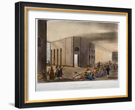 Interior View of St Luke's Hospital, Old Street, Finsbury, London, 1809-Joseph Constantine Stadler-Framed Giclee Print