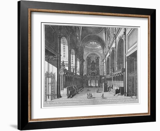 Interior View of St Paul's Cathedral, City of London, C1720-Johannes Kip-Framed Giclee Print