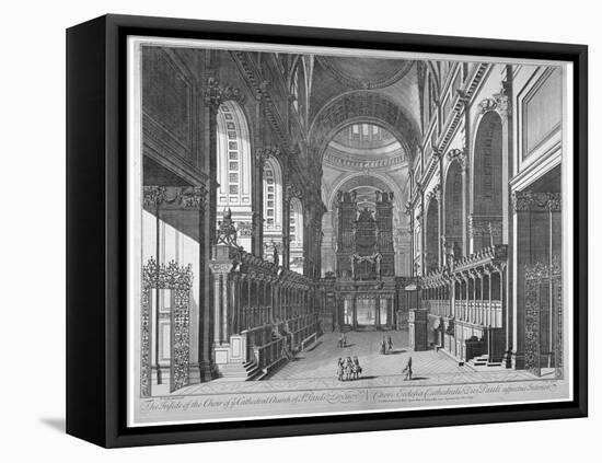 Interior View of St Paul's Cathedral, City of London, C1720-Johannes Kip-Framed Premier Image Canvas