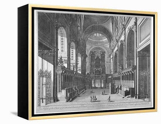 Interior View of St Paul's Cathedral, City of London, C1720-Johannes Kip-Framed Premier Image Canvas