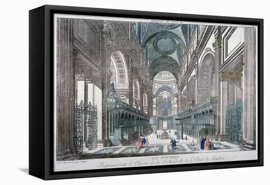 Interior View of St Paul's Cathedral Showing the Choir, City of London, 1755-null-Framed Premier Image Canvas