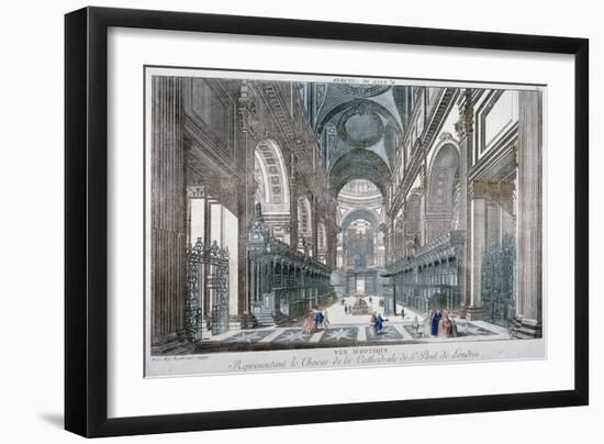 Interior View of St Paul's Cathedral Showing the Choir, City of London, 1755-null-Framed Giclee Print