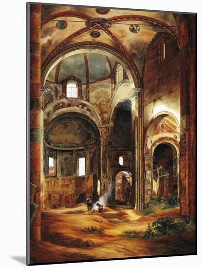 Interior View of St Peter's Basilica in Ciel D'Oro, Pavia, 1854-Suzanne Valadon-Mounted Giclee Print