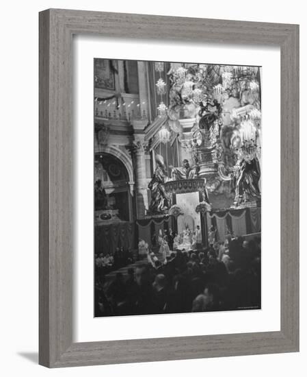 Interior View of St. Peter's Church During Mother Cabrini's Canonization-John Phillips-Framed Photographic Print