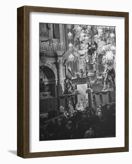 Interior View of St. Peter's Church During Mother Cabrini's Canonization-John Phillips-Framed Photographic Print