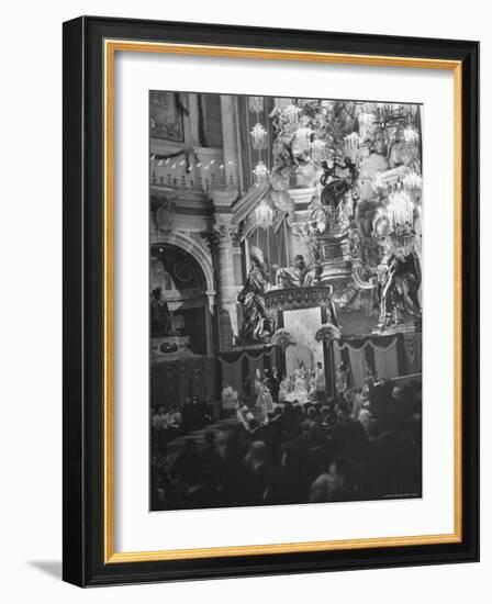 Interior View of St. Peter's Church During Mother Cabrini's Canonization-John Phillips-Framed Photographic Print