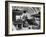 Interior View of Steel Underground Radiation Fallout Shelter Where Couple Relaxes with 3 Children-Walter Sanders-Framed Photographic Print