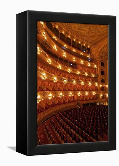 Interior view of Teatro Colon and its Concert Hall, Buenos Aires, Buenos Aires Province, Argentina,-Karol Kozlowski-Framed Premier Image Canvas