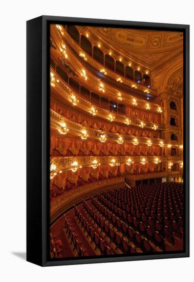 Interior view of Teatro Colon and its Concert Hall, Buenos Aires, Buenos Aires Province, Argentina,-Karol Kozlowski-Framed Premier Image Canvas