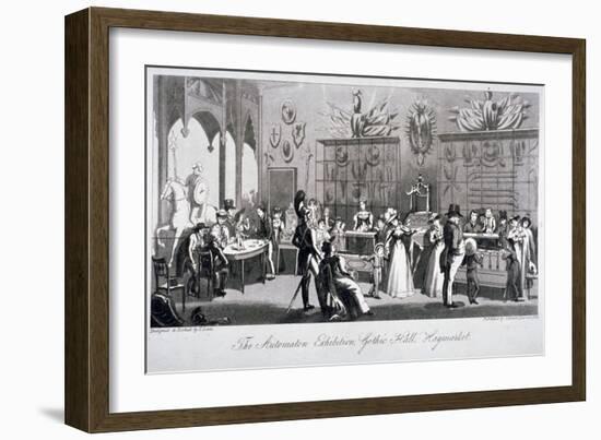 Interior View of the Automaton Exhibition in the Gothic Hall, Haymarket, London, 1826-Theodore Lane-Framed Giclee Print