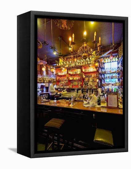 Interior view of the Canny Man's Pub, Edinburgh, Lothian, Scotland, United Kingdom, Europe-Karol Kozlowski-Framed Premier Image Canvas