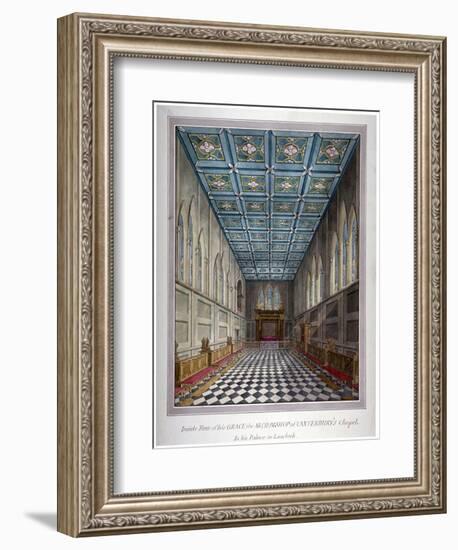 Interior View of the Chapel in Lambeth Palace, London, C1810-null-Framed Giclee Print