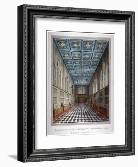 Interior View of the Chapel in Lambeth Palace, London, C1810-null-Framed Giclee Print