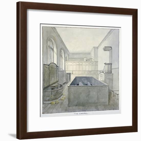 Interior View of the Chapel in Newgate Prison, Old Bailey, City of London, 1840-Frederick Nash-Framed Giclee Print