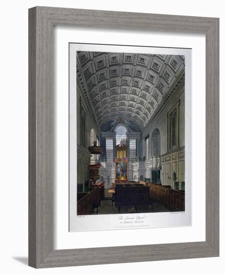 Interior View of the Chapel Royal in St James's Palace, Westminster, London, 1816-Daniel Havell-Framed Giclee Print