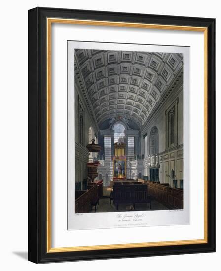 Interior View of the Chapel Royal in St James's Palace, Westminster, London, 1816-Daniel Havell-Framed Giclee Print