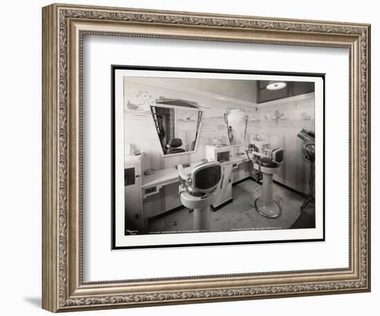 Interior View of the Children's Haircutting Room at Charles of the Ritz Beauty Salon at B. Altman…-Byron Company-Framed Giclee Print