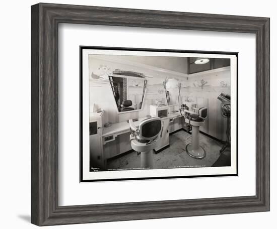 Interior View of the Children's Haircutting Room at Charles of the Ritz Beauty Salon at B. Altman…-Byron Company-Framed Giclee Print