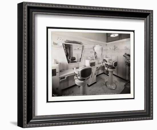 Interior View of the Children's Haircutting Room at Charles of the Ritz Beauty Salon at B. Altman…-Byron Company-Framed Giclee Print