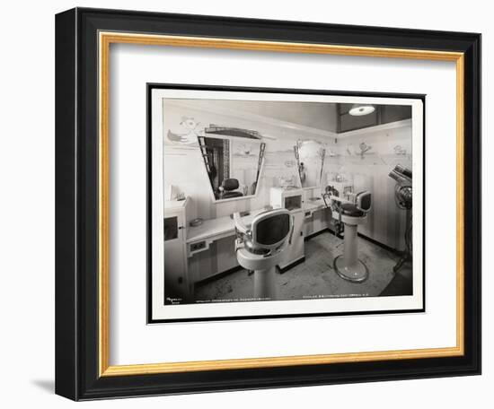 Interior View of the Children's Haircutting Room at Charles of the Ritz Beauty Salon at B. Altman…-Byron Company-Framed Giclee Print