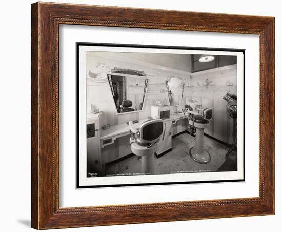 Interior View of the Children's Haircutting Room at Charles of the Ritz Beauty Salon at B. Altman…-Byron Company-Framed Giclee Print