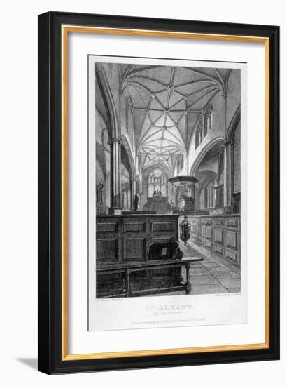 Interior View of the Church of St Alban, Wood Street, City of London, 1838-J Lemon-Framed Giclee Print