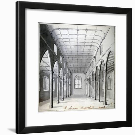 Interior View of the Church of St Andrew Undershaft, Leadenhall Street, London, C1820-Wheeler-Framed Giclee Print