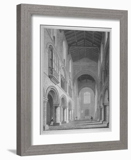 Interior View of the Church of St Bartholomew-The-Great, Smithfield, City of London, 1815-John Le Keux-Framed Giclee Print