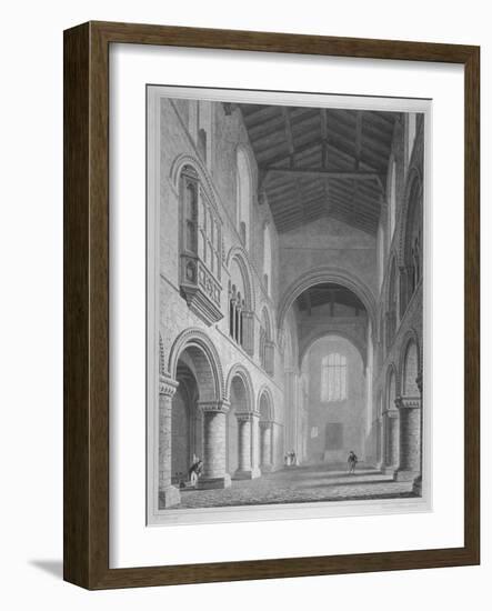 Interior View of the Church of St Bartholomew-The-Great, Smithfield, City of London, 1815-John Le Keux-Framed Giclee Print