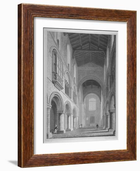 Interior View of the Church of St Bartholomew-The-Great, Smithfield, City of London, 1815-John Le Keux-Framed Giclee Print